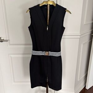 Tommy Hilfiger Elegant Black Dress with Belt